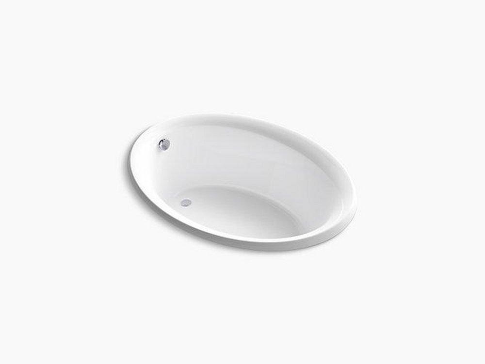 Sterling White 59-15/16 x 42 in. Drop-In Bathtub with End Drain 