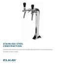 Elkay Stainless Steel Cold or Tap Water Dispenser with Double Lever Handle 