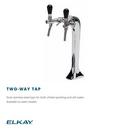Elkay Stainless Steel Cold or Tap Water Dispenser with Double Lever Handle 
