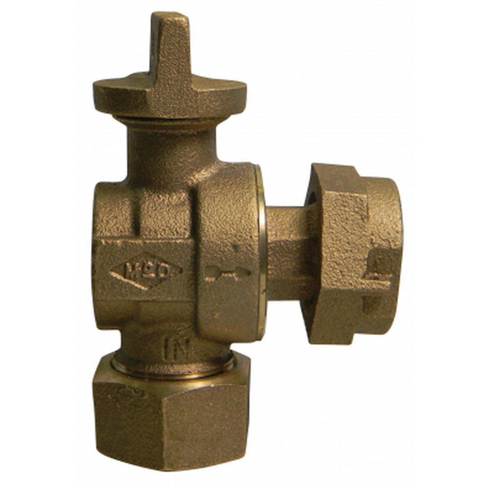 A.Y. McDonald CTS Compression x Meter Lockwing Angle Ball Valve 