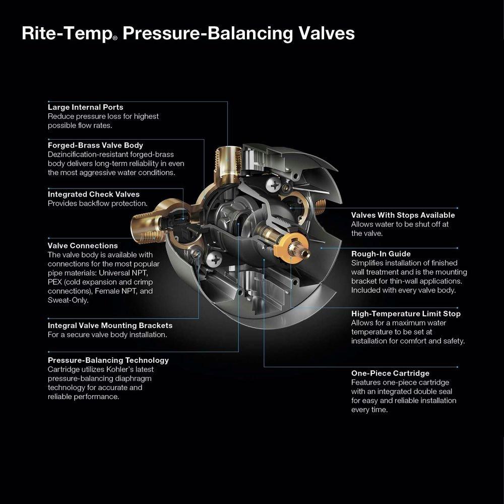 KOHLER NPT and Sweat Pressure Balancing Valve 