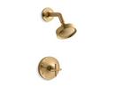 Single Handle Single Function Shower Faucet in Vibrant® Moderne Brushed Gold (Trim Only)