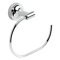 Square Open Towel Ring in Polished Chrome
