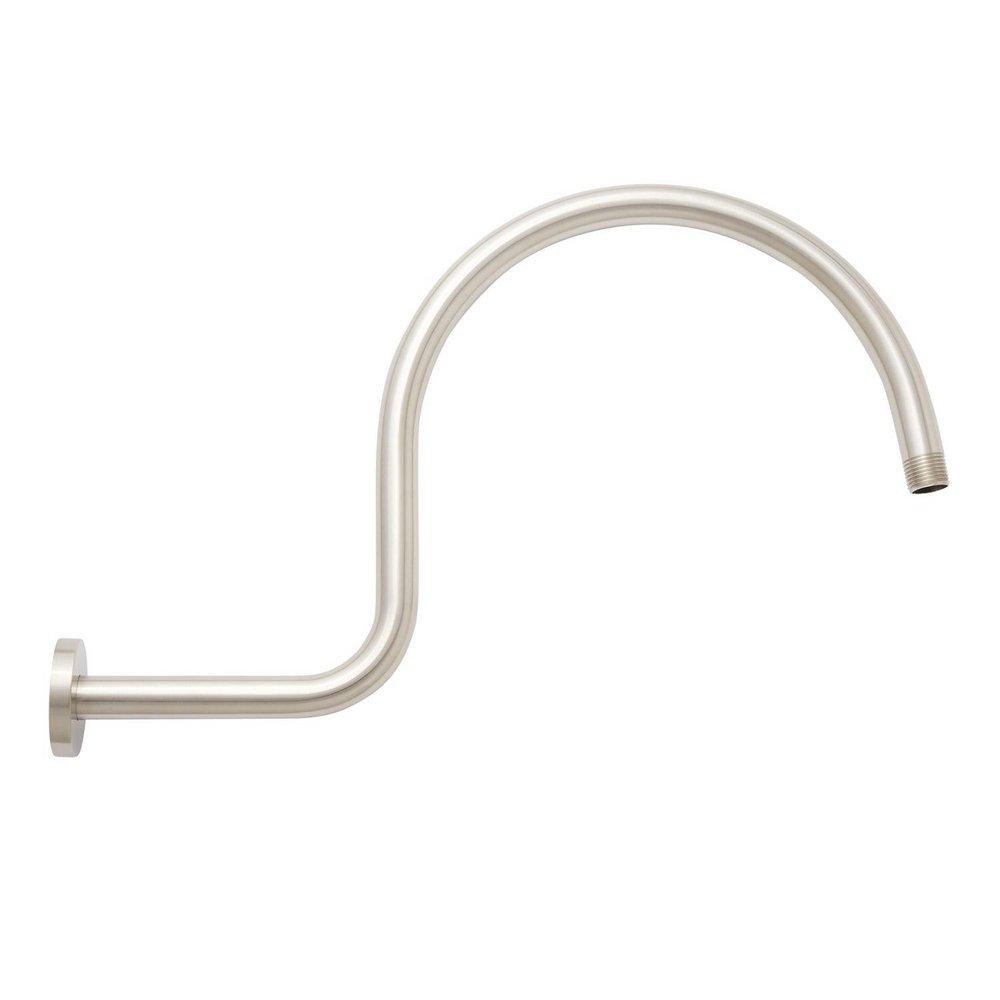 Signature Hardware Brushed Nickel Shower Arm for Rainshower with Escutcheon 