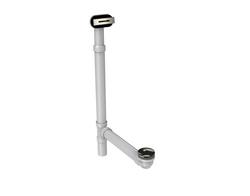 22 in. Plastic Toe-Tap Drain in Polished Nickel