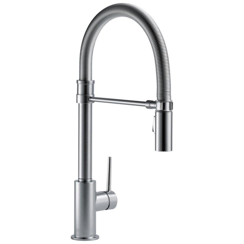 Delta Faucet Arctic Stainless Single Handle Pull Down Kitchen Faucet 