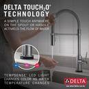 Delta Faucet Arctic Stainless Single Handle Pull Down Touch Activated Kitchen Faucet 