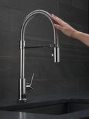 Delta Faucet Chrome Single Handle Pull Down Touch Activated Kitchen Faucet 