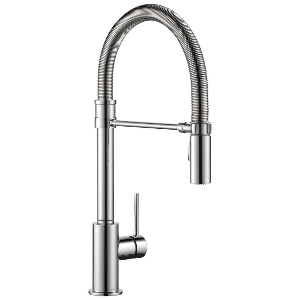 Delta Faucet Chrome Single Handle Pull Down Kitchen Faucet 