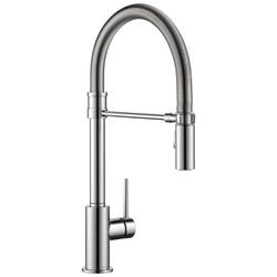 Single Handle Pull Down Kitchen Faucet in Chrome