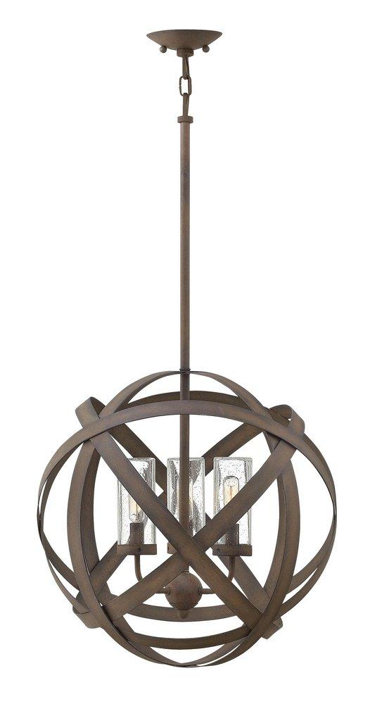 Hinkley Vintage Iron 60W 3-Light Chandelier 