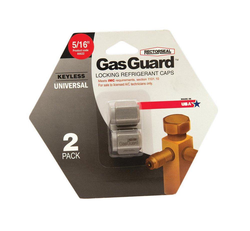 Rectorseal Silver Locking Refrigerant Cap 2 Pack 