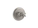 KOHLER Vibrant&reg; Brushed Nickel Pressure Balancing Valve Trim with Single 6-Prong Handle 