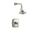 KOHLER Vibrant&reg; Polished Nickel 2.5 gpm Shower Valve Trim with Showerhead and Single Lever Handle 