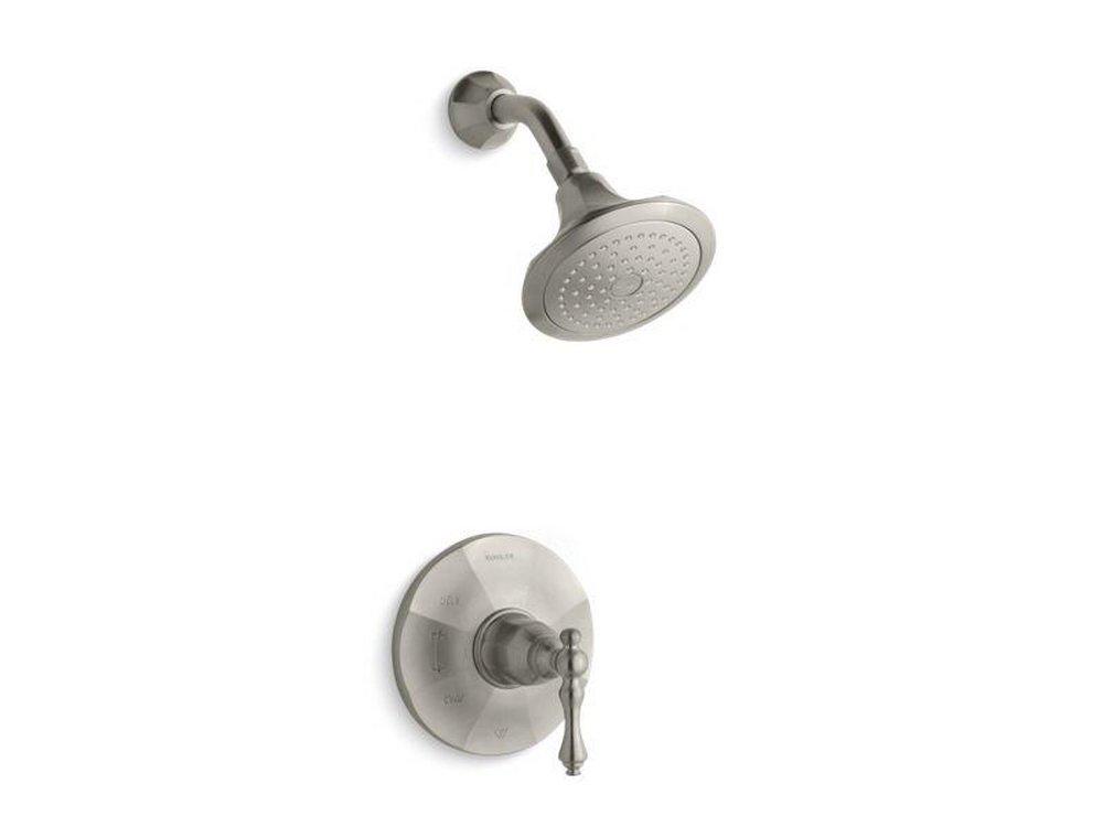 KOHLER Vibrant&reg; Brushed Nickel Single Handle Single Function Shower Faucet (Trim Only) 