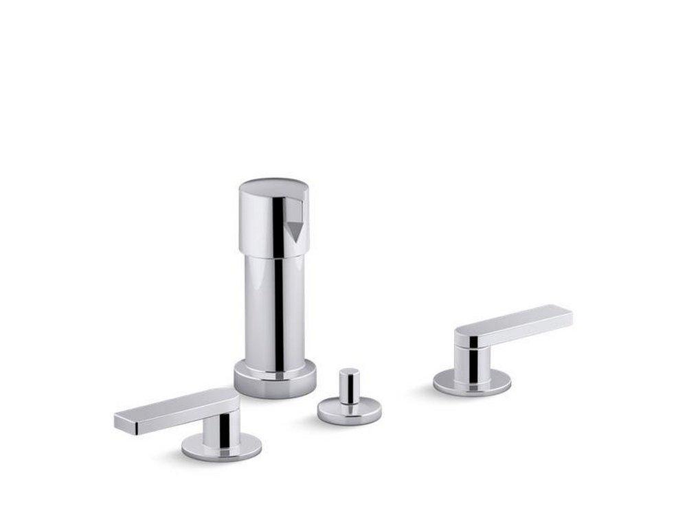 KOHLER Polished Chrome 1.5 gpm Widespread Bidet Faucet with Double-Handle 