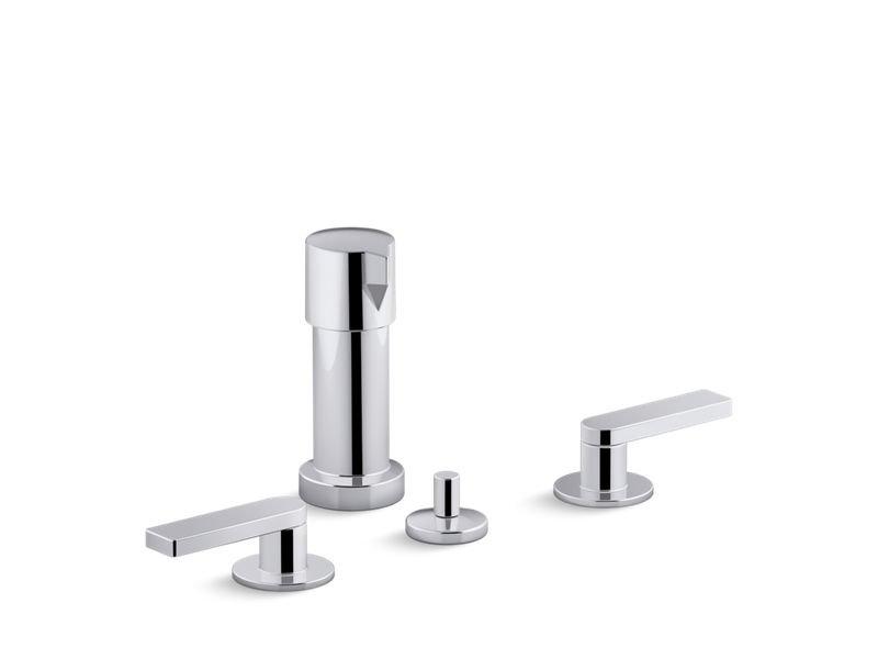 KOHLER Polished Chrome 1.5 gpm Widespread Bidet Faucet with Double-Handle 