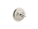 Pressure Balancing Valve Trim with Single 6-Prong Handle in Vibrant Polished Nickel