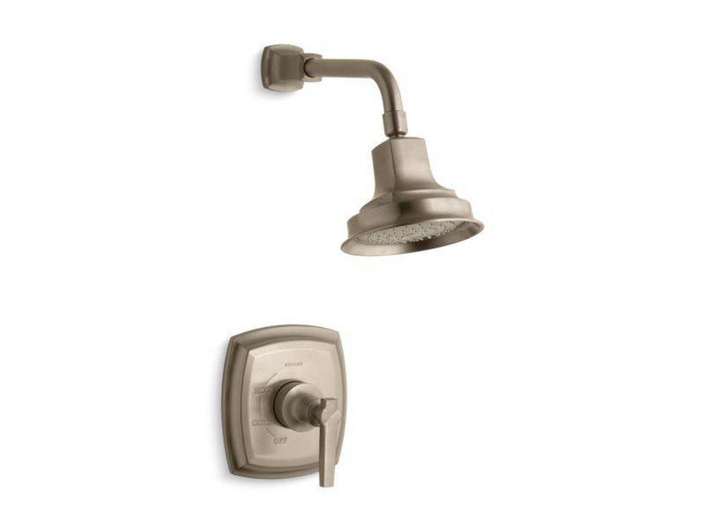 KOHLER Vibrant&reg; Brushed Bronze 2.5 gpm Shower Valve Trim with Showerhead and Single Lever Handle 