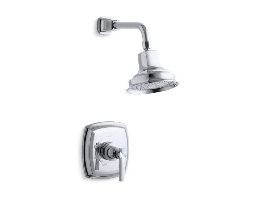 KOHLER Polished Chrome 2.5 gpm Shower Valve Trim with Showerhead and Single Lever Handle 