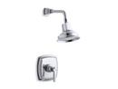 KOHLER Polished Chrome 2.5 gpm Shower Valve Trim with Showerhead and Single Lever Handle 