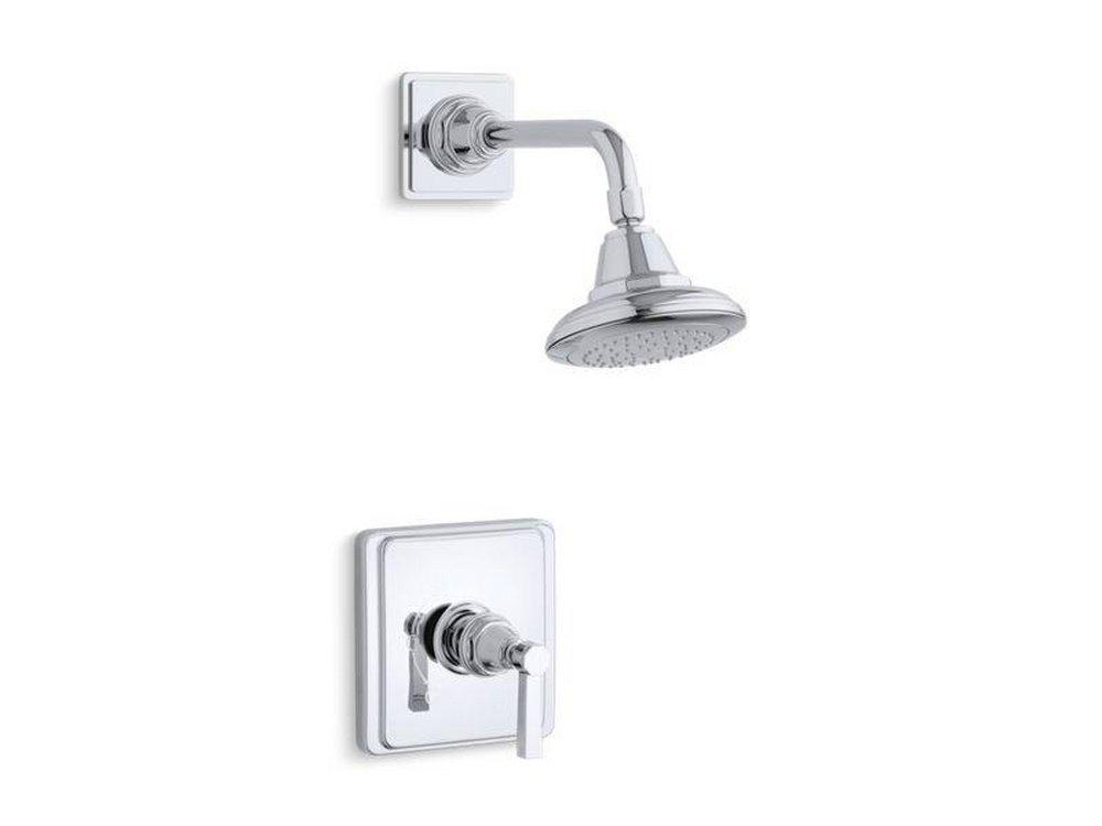 KOHLER Polished Chrome 2.5 gpm Shower Valve Trim with Showerhead and Single Lever Handle 