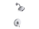 KOHLER Polished Chrome 2.5 gpm Shower Valve Trim with Showerhead and Single Lever Handle 