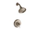 2.5 gpm Shower Valve Trim with Showerhead and Single Lever Handle in Vibrant Brushed Bronze
