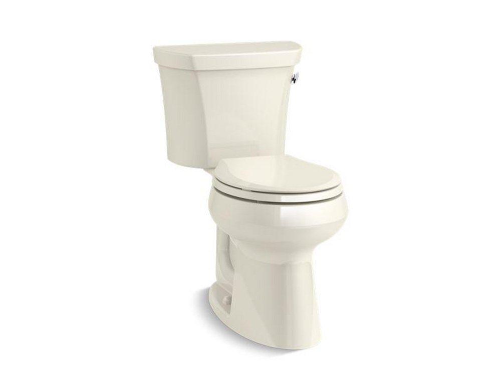 KOHLER Biscuit 1.28 gpf Round Floor Mount Two Piece Toilet 