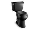 30-3/8 in. 1 gpf Elongated Toilet with Left Hand Trip Lever and Tank Cover Lock in Black Black