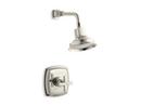 2.5 gpm Shower Valve Trim with Showerhead and Single Cross Handle in Vibrant Polished Nickel