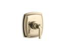 KOHLER Vibrant&reg; French Gold Pressure Balancing Valve Trim with Single Lever Handle 