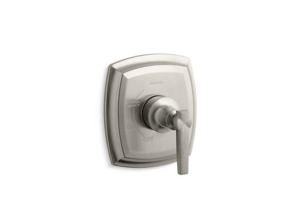 KOHLER Vibrant&reg; Brushed Nickel Pressure Balancing Valve Trim with Single Lever Handle 