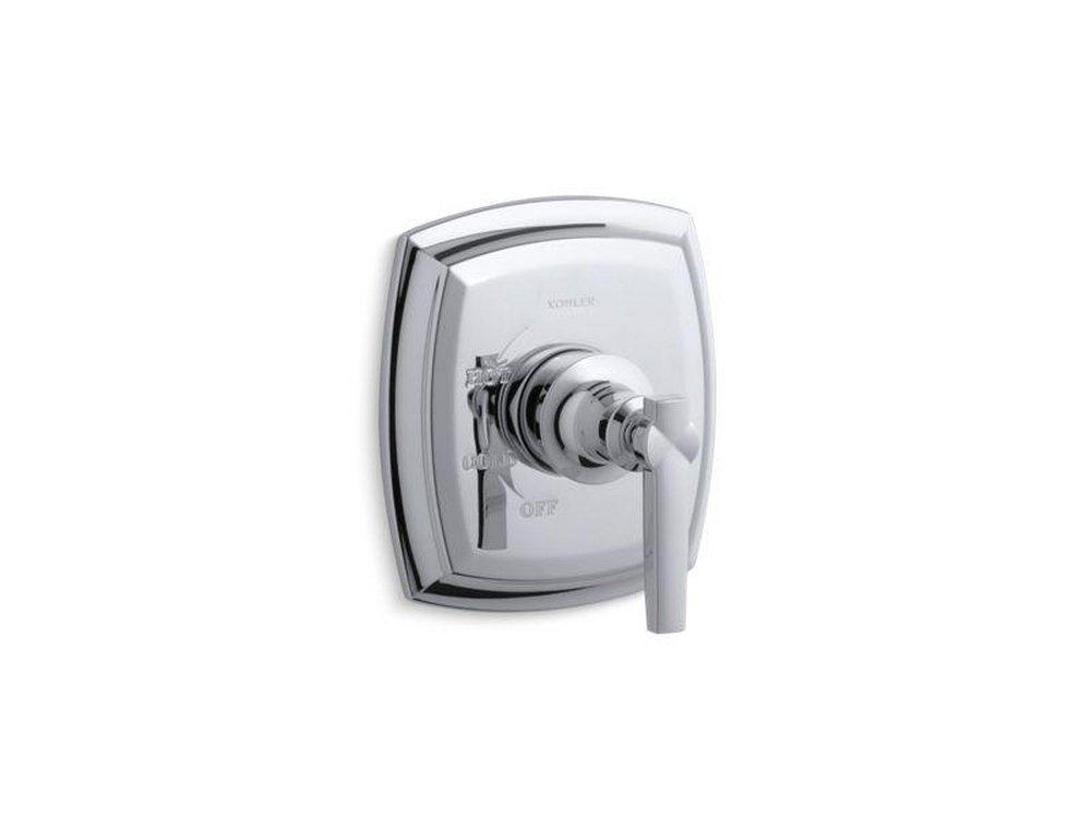 KOHLER Polished Chrome Pressure Balancing Valve Trim with Single Lever Handle 