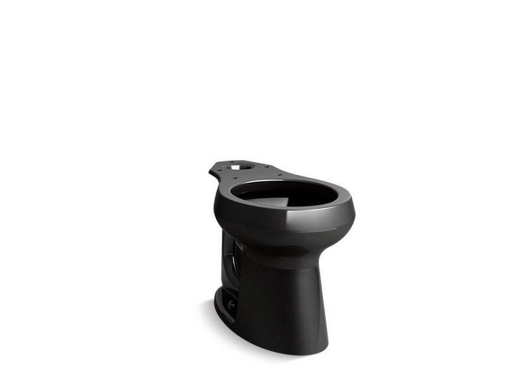 KOHLER Black Black&trade; 1.28 gpf Round Floor Mount Two Piece Toilet Bowl 