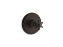 Pressure Balancing Valve Trim with Single 6-Prong Handle in Oil Rubbed Bronze