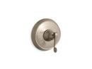 Pressure Balancing Valve Trim with Single Scroll Lever Handle in Vibrant Brushed Bronze