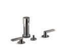 1.5 gpm Widespread Bidet Faucet with Double-Handle in Vibrant Titanium