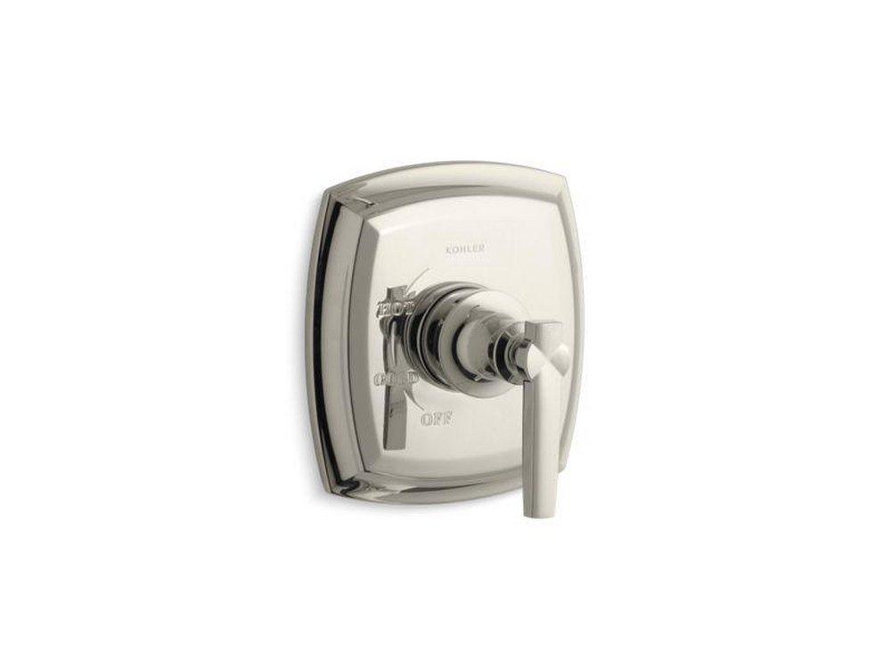 KOHLER Vibrant&reg; Polished Nickel Pressure Balancing Valve Trim with Single Lever Handle 