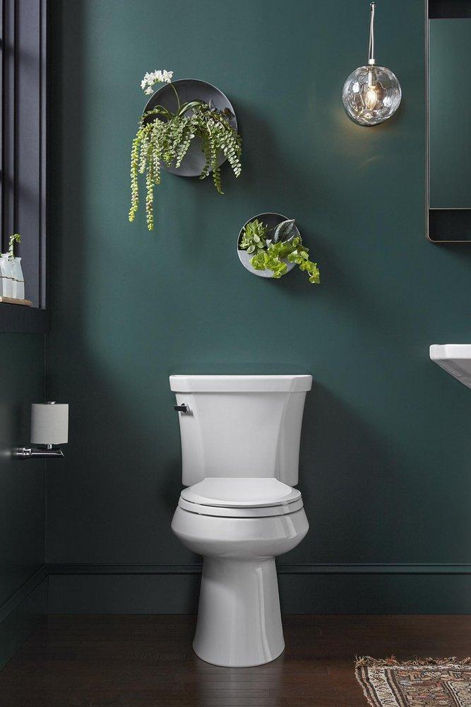 KOHLER White 1 gpf Elongated Floor Mount Two Piece Toilet Bowl 