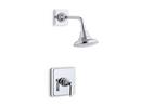 2.5 gpm Shower Valve Trim with Showerhead and Single Lever Handle in Polished Chrome