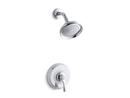 2 gpm Shower Valve Trim with Showerhead and Single Lever Handle in Polished Chrome