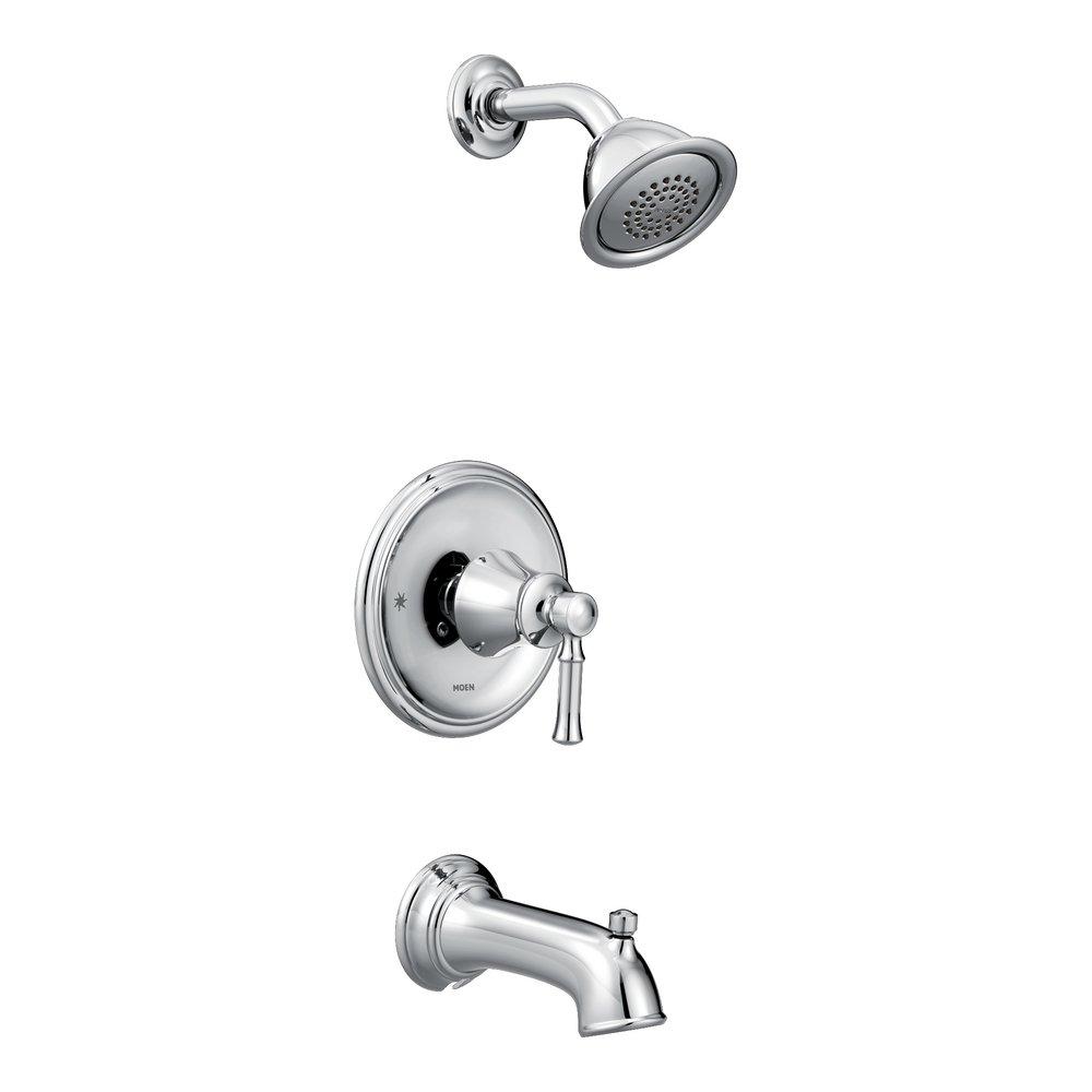 Moen Polished Chrome Single Handle Single Function Bathtub & Shower Faucet Trim Only 