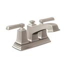 Low Arc Bathroom Faucet with Double Lever Handle in Spot Resist Brushed Nickel