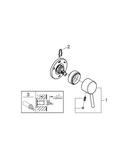 GROHE StarLight&reg; Chrome 3-Way Diverter Trim 