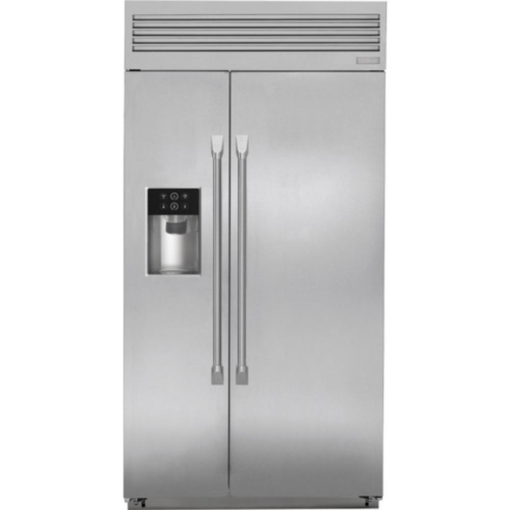 Monogram&reg; Stainless Steel 42 in. 15.77 cu. ft. Side-By-Side Refrigerator 