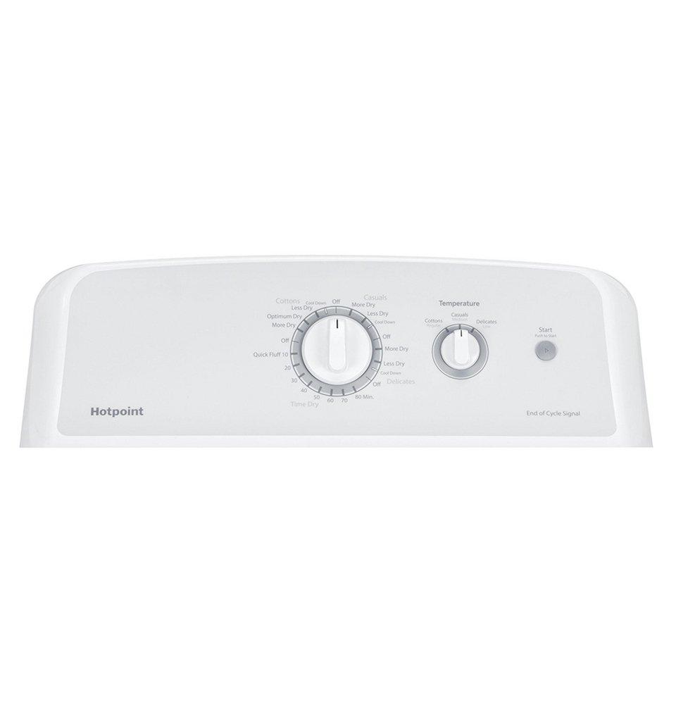 GE Hotpoint White 27 in. 6.2 cu. ft. Gas Dryer 