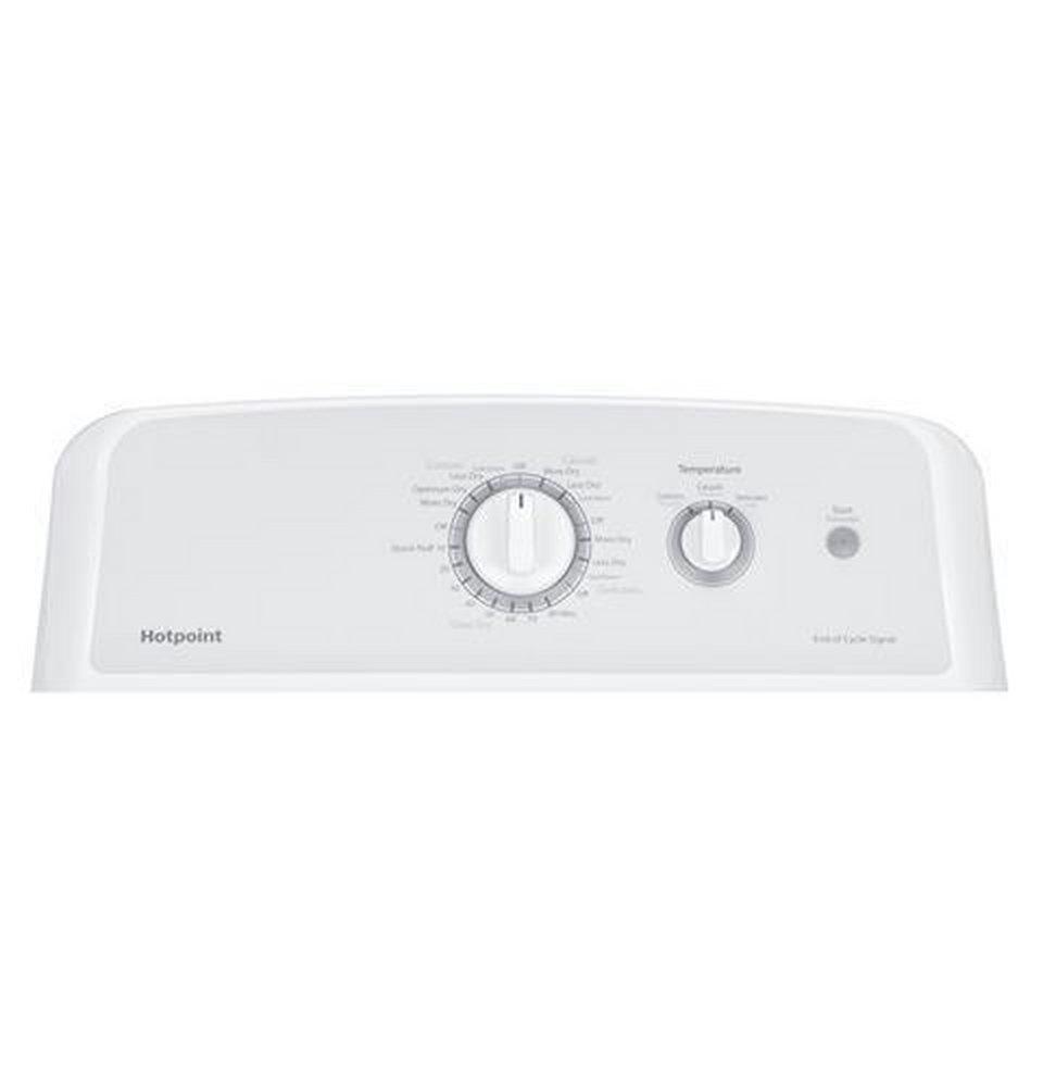 Hotpoint&reg; White/Grey 27 in. 6.2 cu. ft. Gas Dryer 