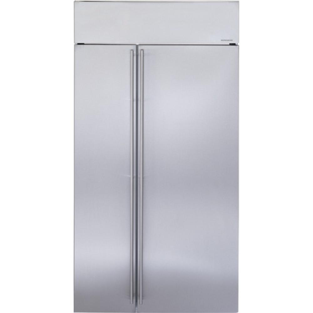 Monogram&reg; Stainless Steel 42 in. 15.77 cu. ft. Side-By-Side Refrigerator 