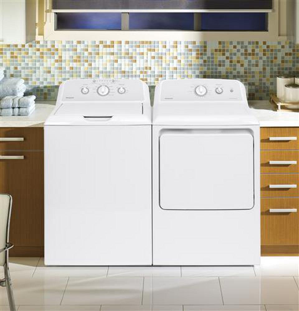Hotpoint&reg; White/Grey 27 in. 6.2 cu. ft. Electric Dryer 